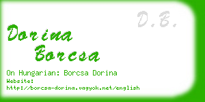 dorina borcsa business card